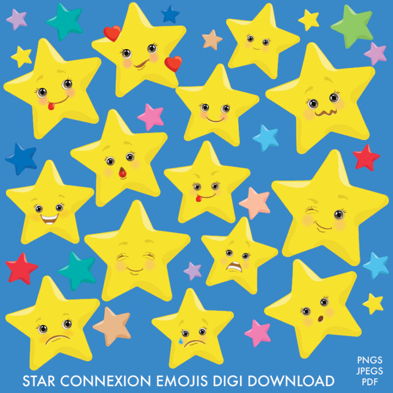 Star Connexion Star Emoji Clip Art