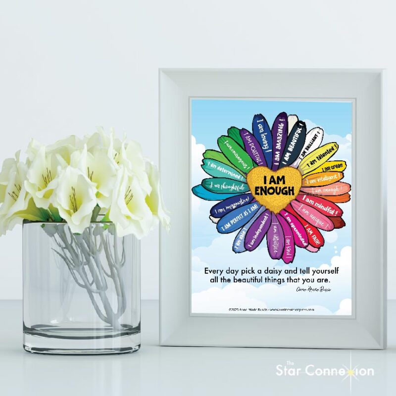 I LOVE ME COLOURFUL DAILY DAISY POSTER