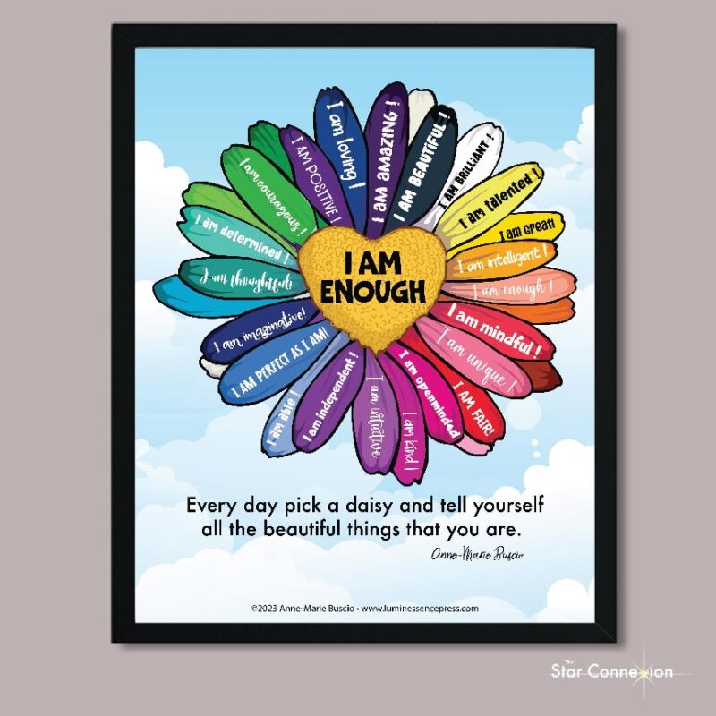 I LOVE ME COLOURFUL DAILY DAISY POSTER